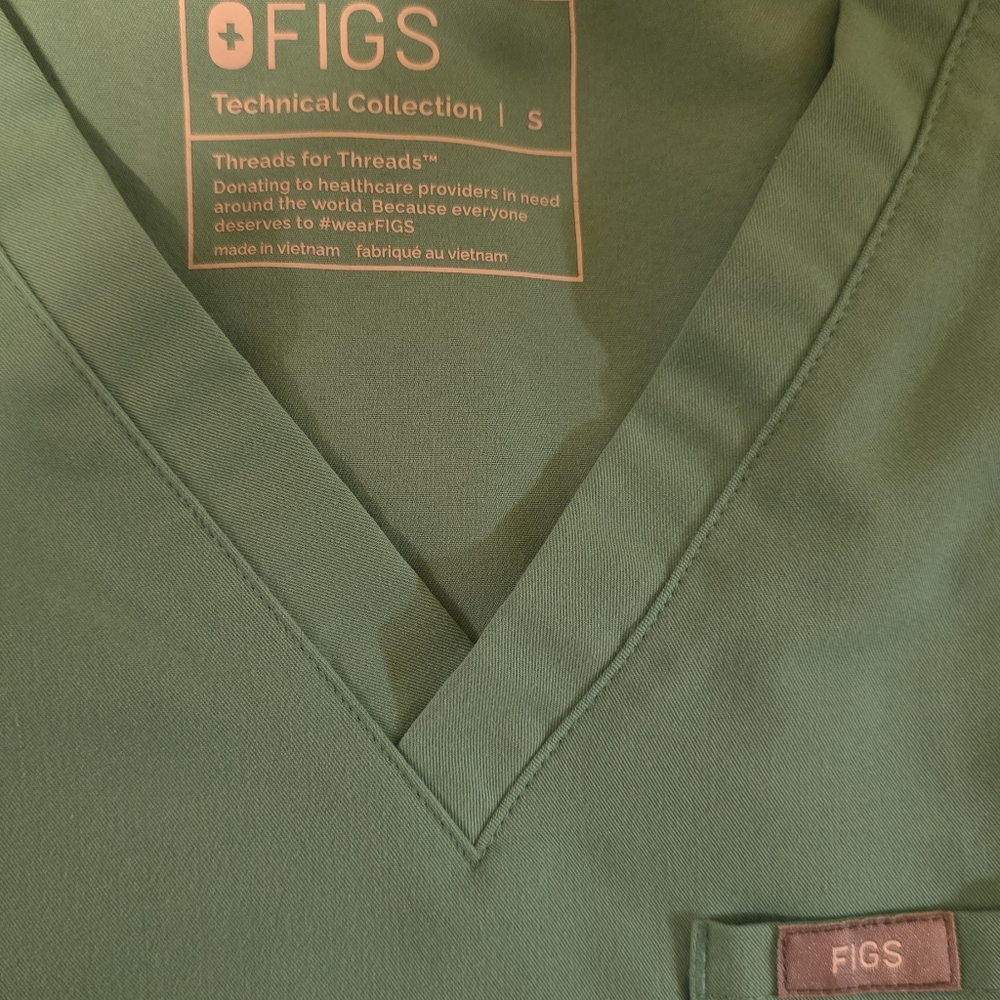 Figs Scrub Top in Surgical Green